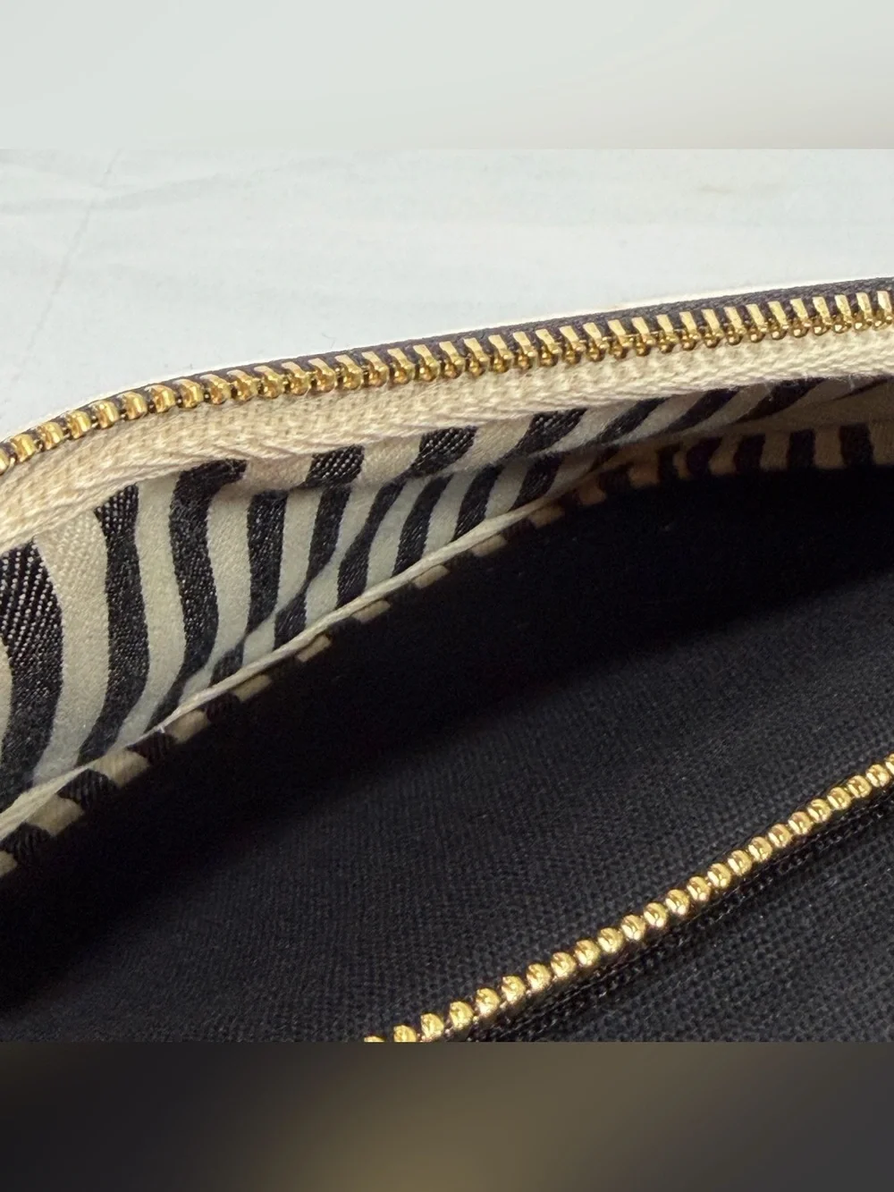 Canvas Designer Laptop Case Tote Bag Black Striped Interior Crossbody Strap Incl